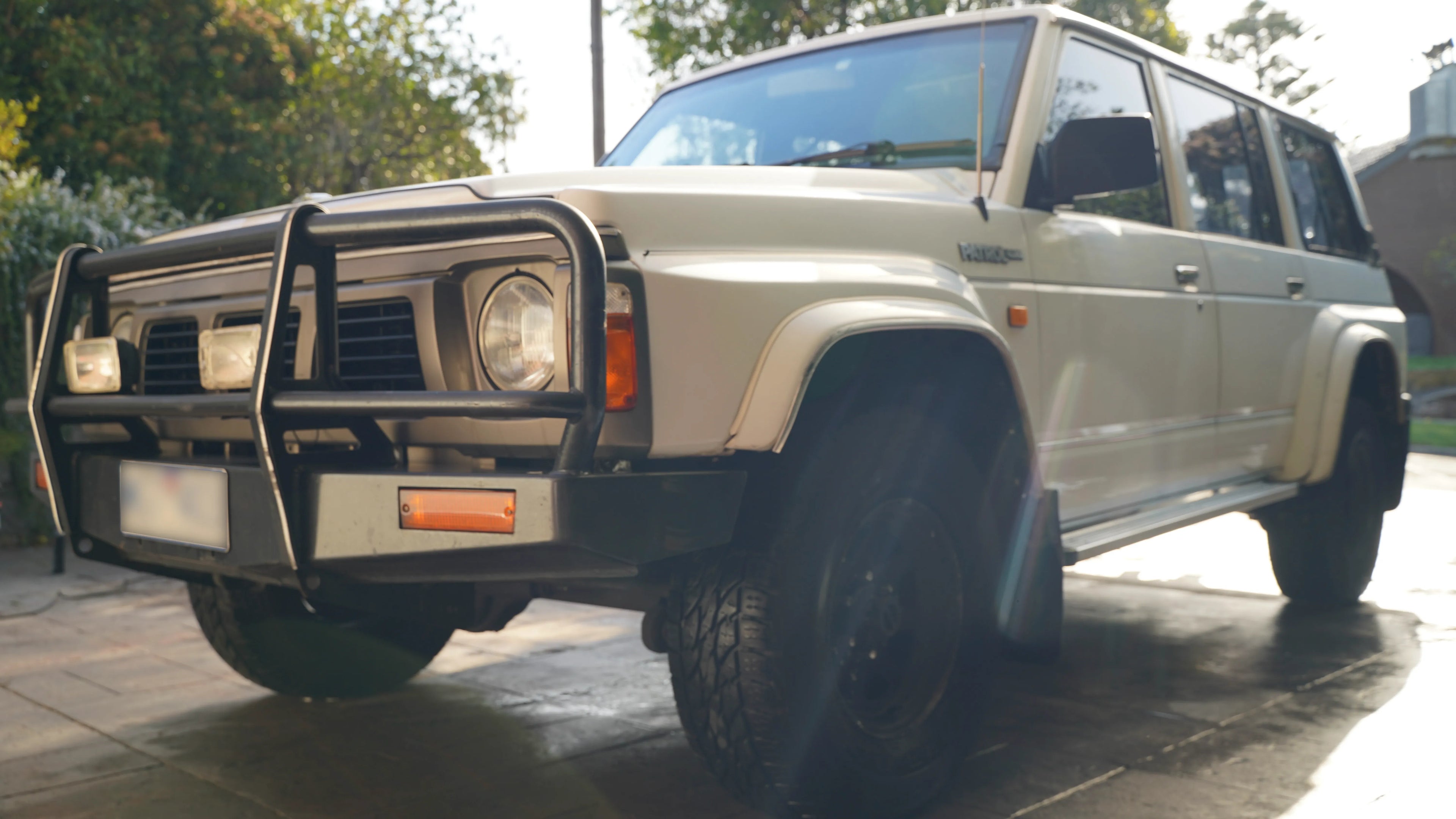 Nissan Patrol front view after detailing by NovaLux Auto Detailing in 2024, highlighting the clean exterior and polished finish.